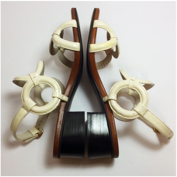 See by Chloe Patent Leather Circle Heeled Sandals - Picture 6 of 12